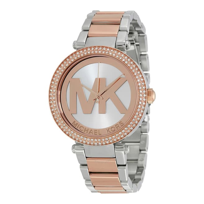 Michael Kors Rose Gold and Silver Michael Kors Parker Watch