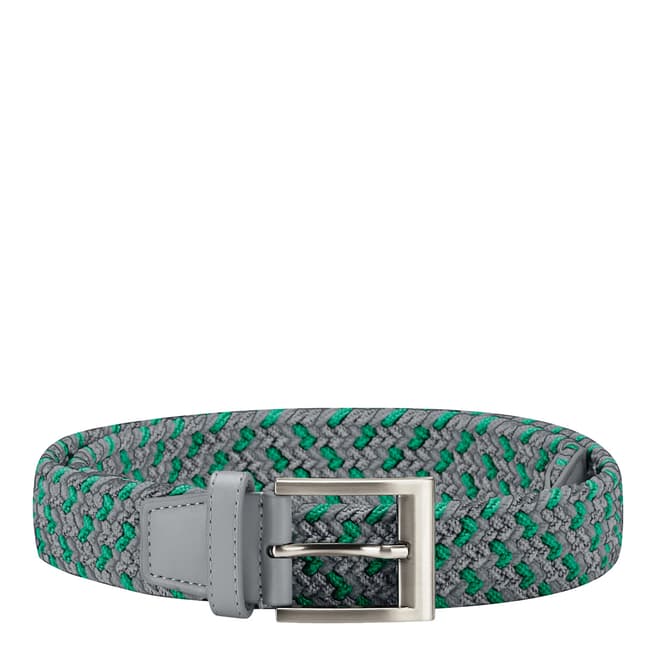 Adidas Golf Green/Grey Braided Weave Stretch Belt