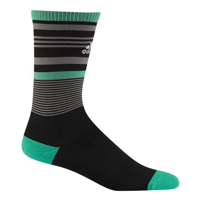 Adidas Golf Black/Green Stripe Tour Crew Socks