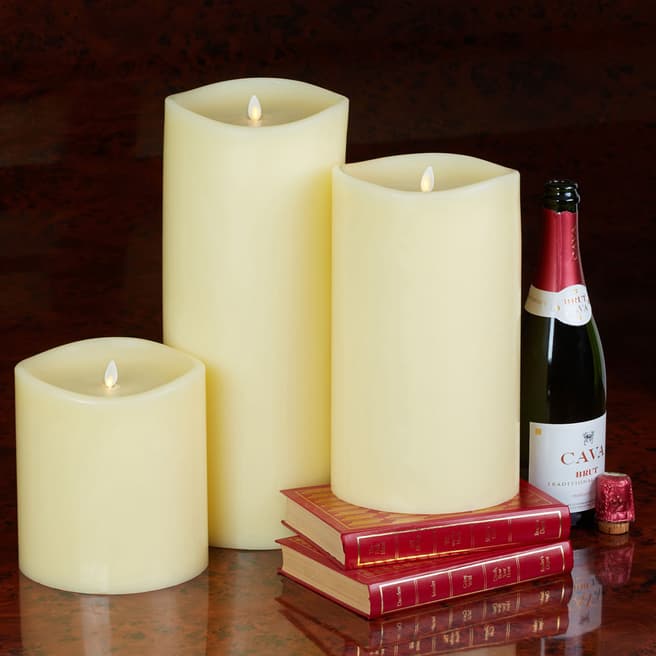 Luminara Giant Wax Candle - Ivory 16cm x 37cm