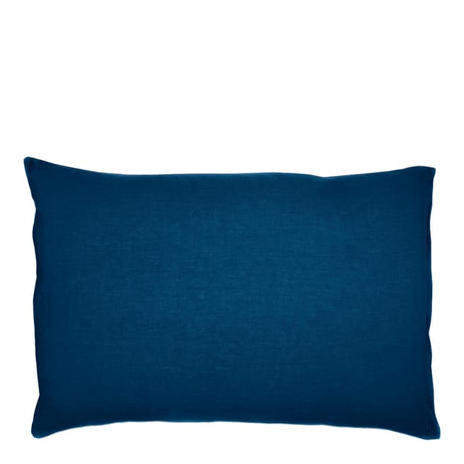 L’Officiel Linen Housewife Pillowcase, Navy Blue