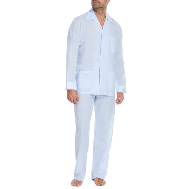 DEREK ROSE Sky Blue Amalfi 1 Pyjama Set