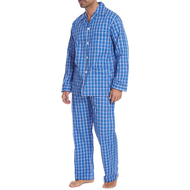 DEREK ROSE Blue Ranga 28 Pyjama Set
