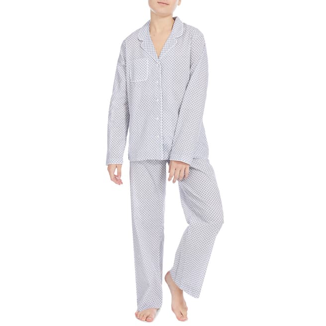 DEREK ROSE Silver Ledbury Classic Pyjama Set