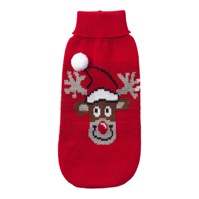 House Of Paws Red L Rudolph Jumper 45x24cm