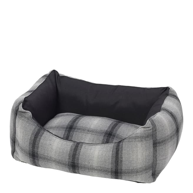 House Of Paws Grey XL Tweed Waterproof Square Bed 99x78x33cm