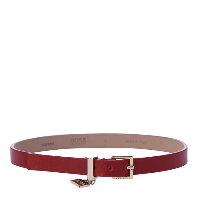 Boss by Hugo Boss Red Berlin Italian Leather Wrap Bracelet