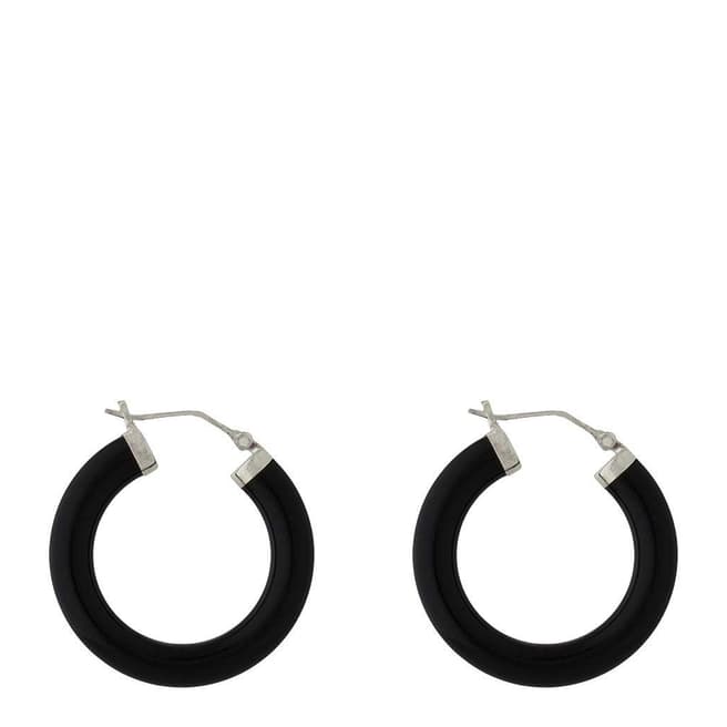 Alexa by Liv Oliver Silver/Black Onyx Earrings