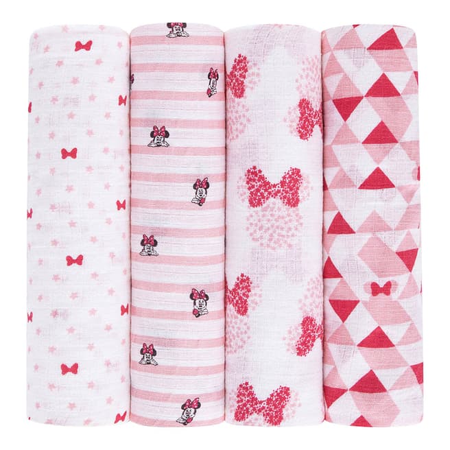 Aden & Anais Minnie Disney Baby 4-Pack Classic Swaddle 