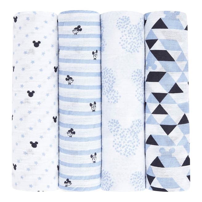 Aden & Anais Mickey Disney Baby 4-Pack Classic Swaddle 