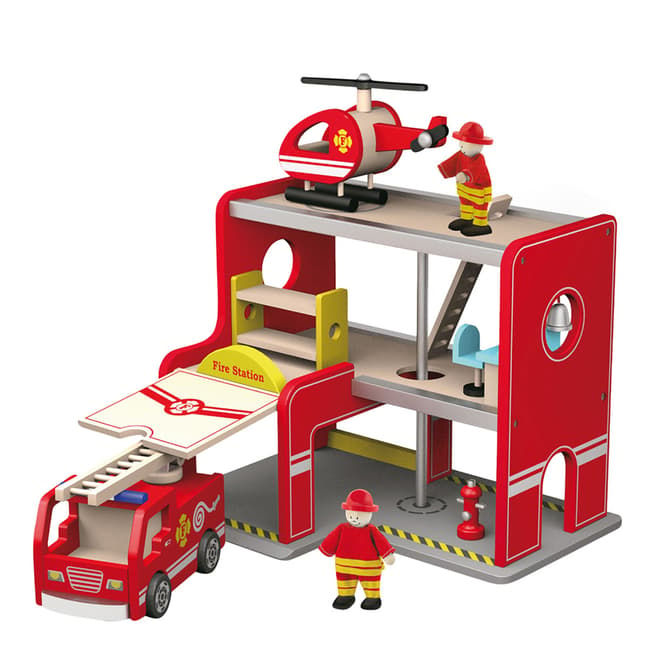 Viga Toys Wooden Fire Station