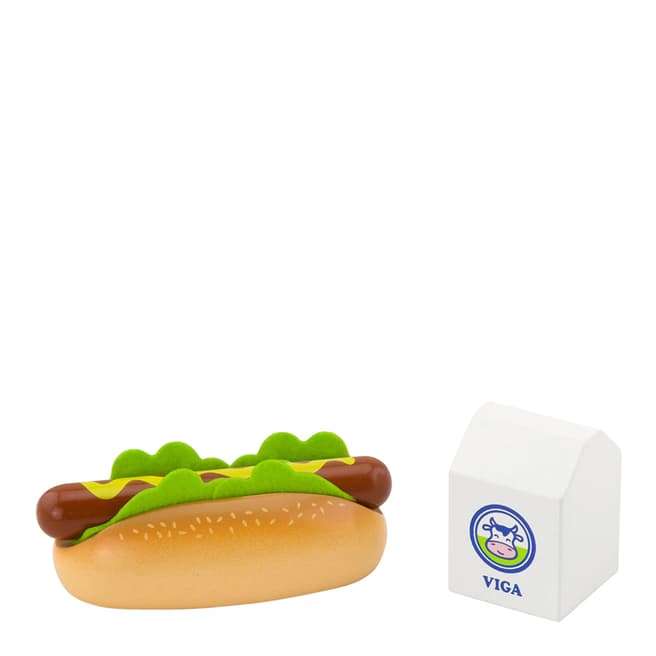 Viga Toys Hot Dog With Milk Play Set