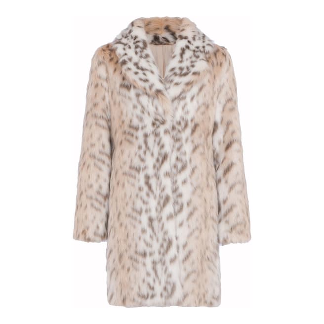 French Connection Pale Leopard Coat