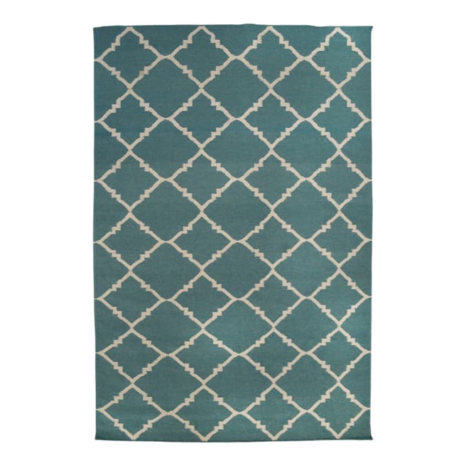 Floor Couture Green/White Contemporary Rug 244x160cm