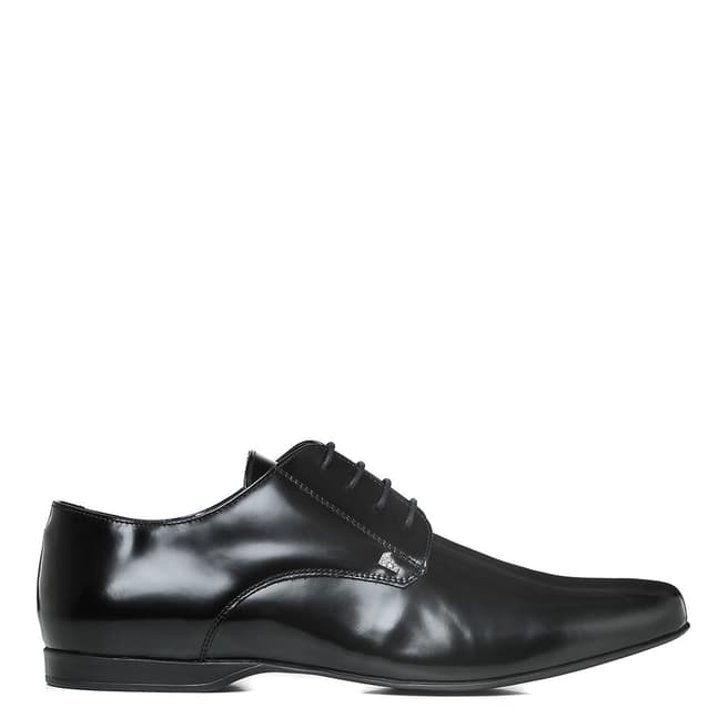 Versace Collection Black Brushed Leather Formal Shoes