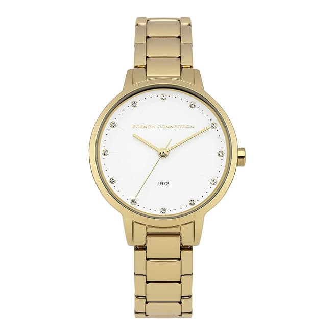 French Connection Gold Sunray Bracelet Watch