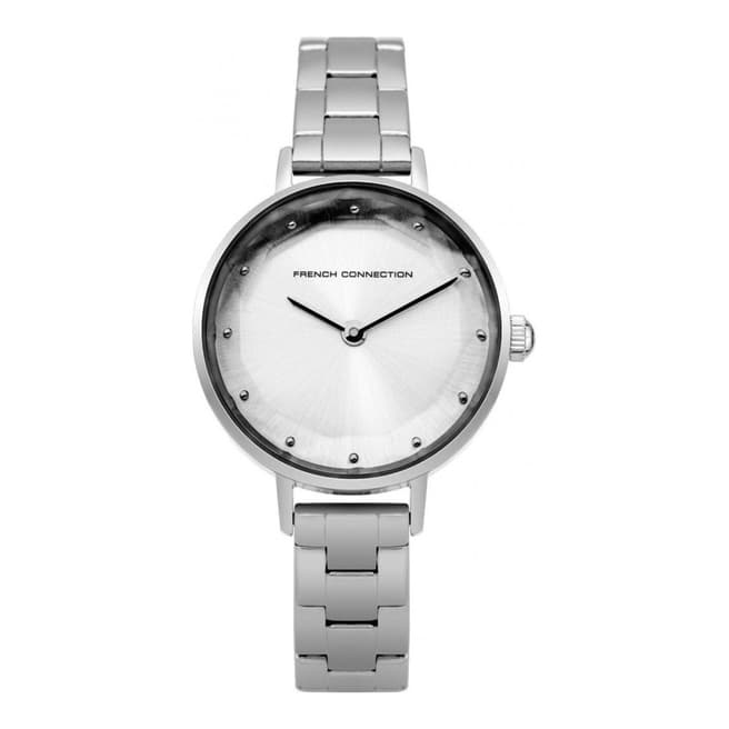 French Connection Silver Sunray Dial Bracelet Watch