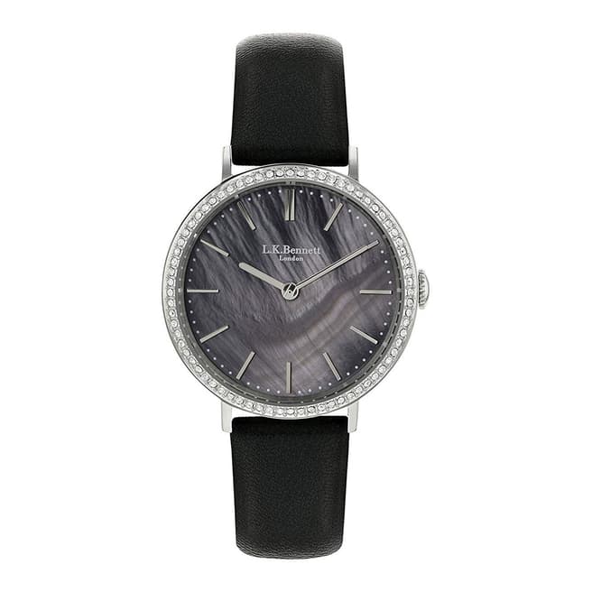 L K Bennett Mother Of Pearl Watch With Silver Casing