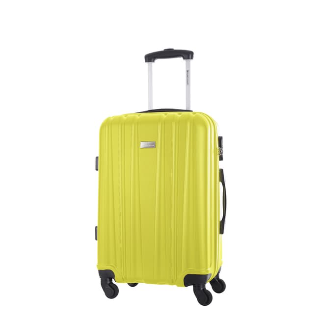 Platinium Yellow Akina Low Cost 4 Wheeled Suitcase 46cm