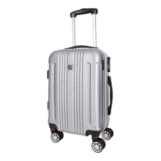 Platinium Silver Stafford 8 Wheeled Suitcase 66cm