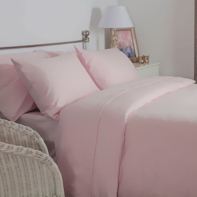 Belledorm Brushed Cotton Double Fitted Sheet, Pink