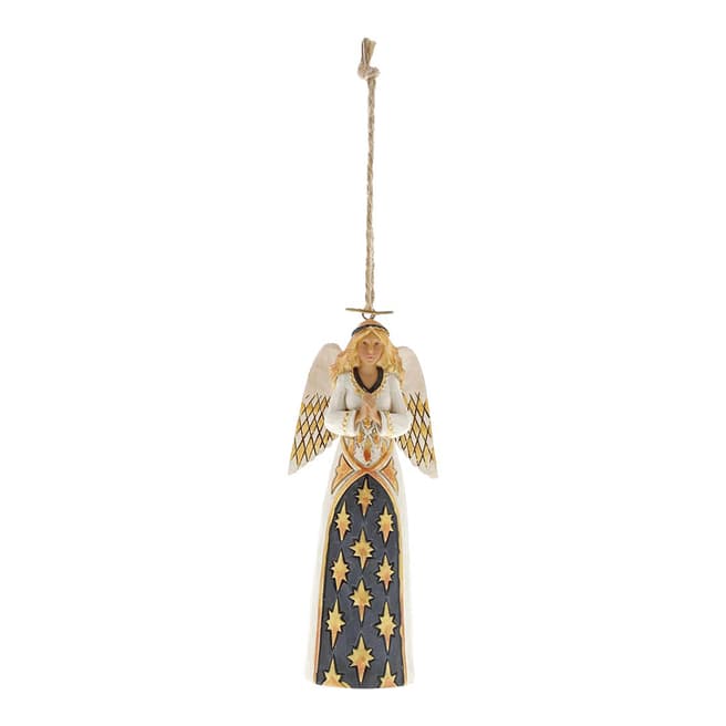 Jim Shore Black & Gold Angel Hanging Ornament 