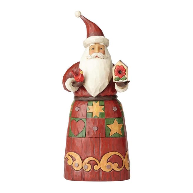 Jim Shore Folklore Santa With Birdhouse