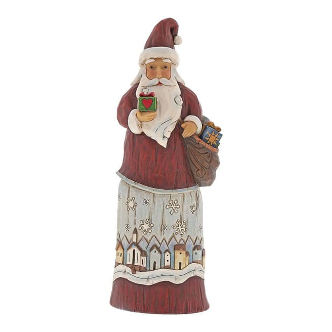 Jim Shore Folklore Santa With Gift