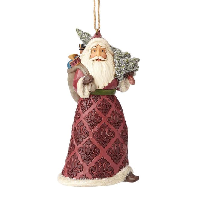 Jim Shore NO COPY Victorian Santa With Tree Hanging Ornament
