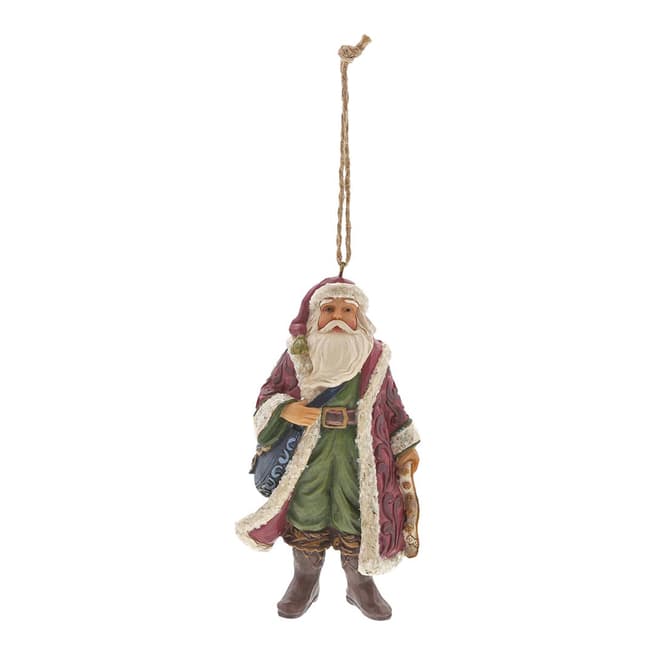 Jim Shore Victorian Santa With Satchel Hanging Ornament