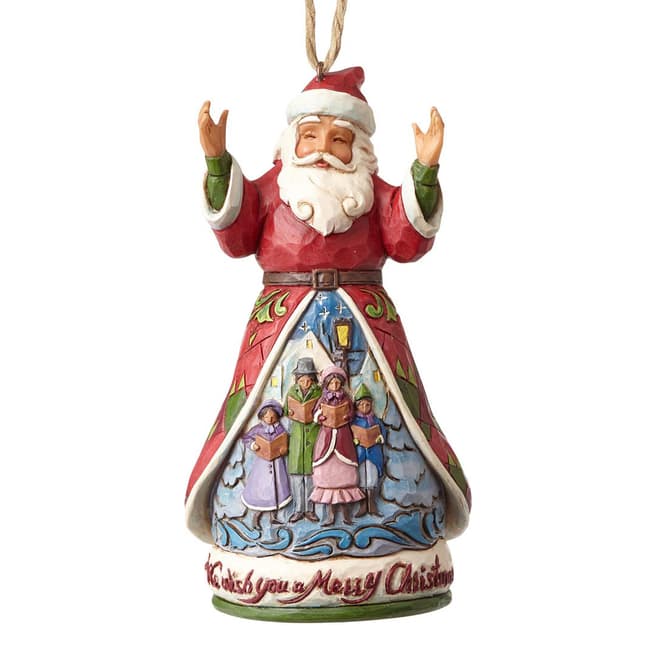 Jim Shore Wish You A Merry Christmas Santa Hanging Ornament 