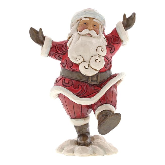 Jim Shore Hooray For The Holidays Pint-Sized Walking Santa 