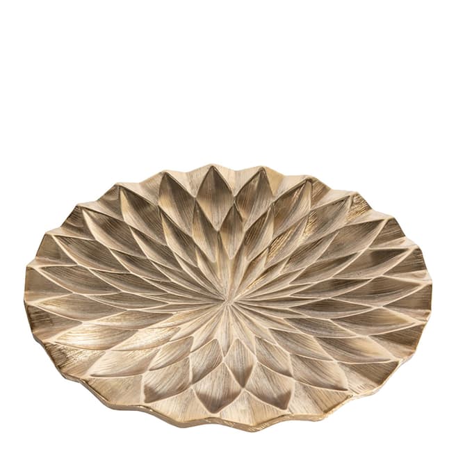 Gallery Living Gold Kingsley Diamond Round Platter