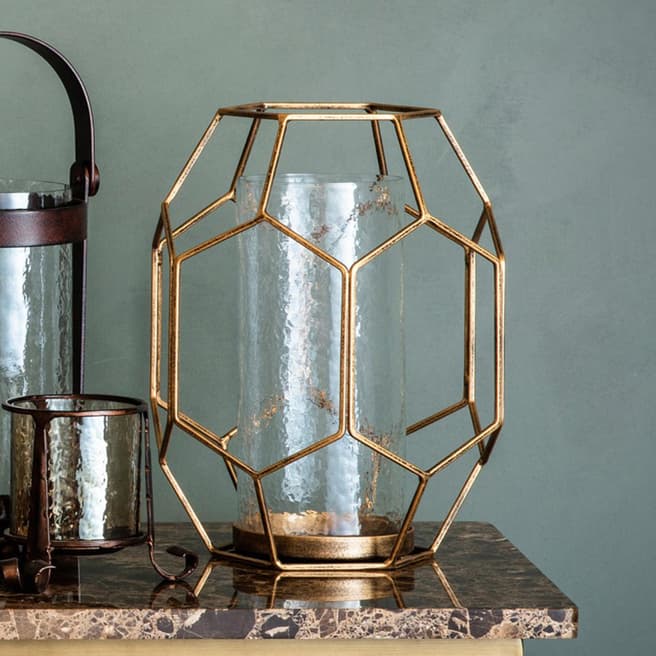 Gallery Living Gold Orion Cage Lantern