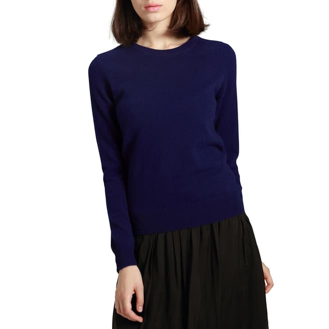 Manode Navy Cashmere Knitted Jumper 