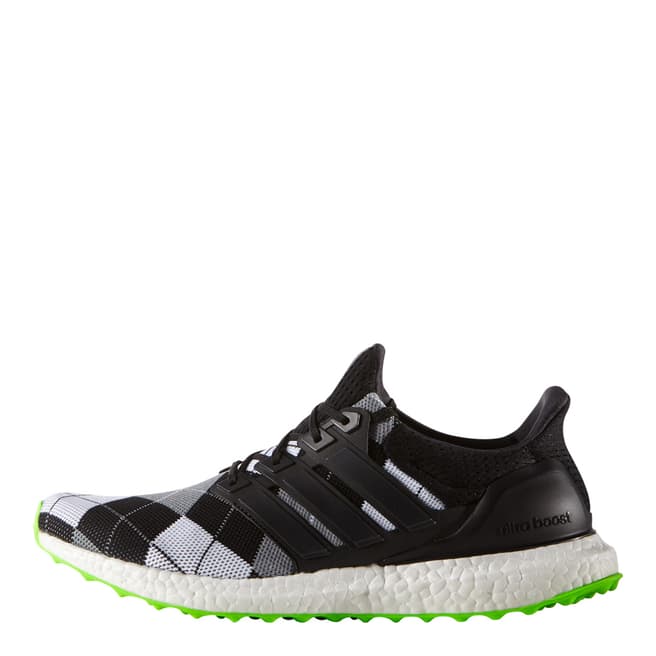 Adidas by Kris Van Assche Black Argyle Adidas By Kris Van Assche Ultra Boost Sneakers 