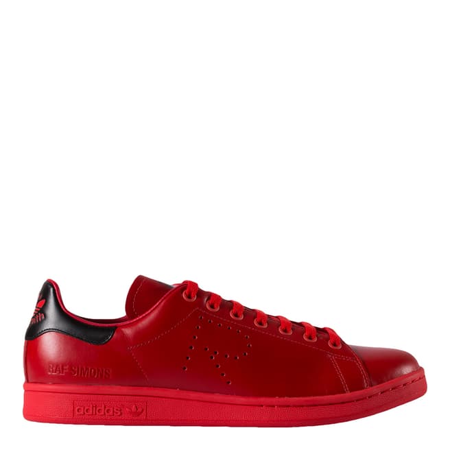 Adidas By Raf Simons Red Leather Raf Simons Stan Smith Sneakers                                                                                                                                                                                                                     