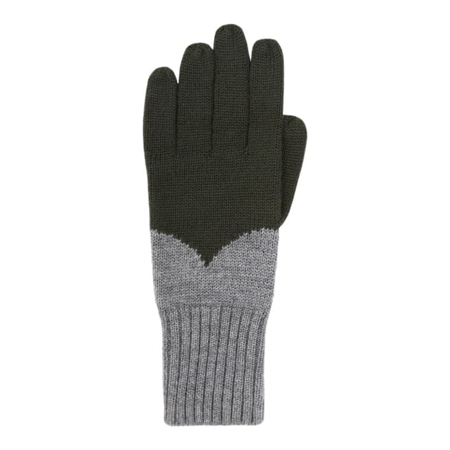 Hunter Dark Olive/Grey Moustache Gloves