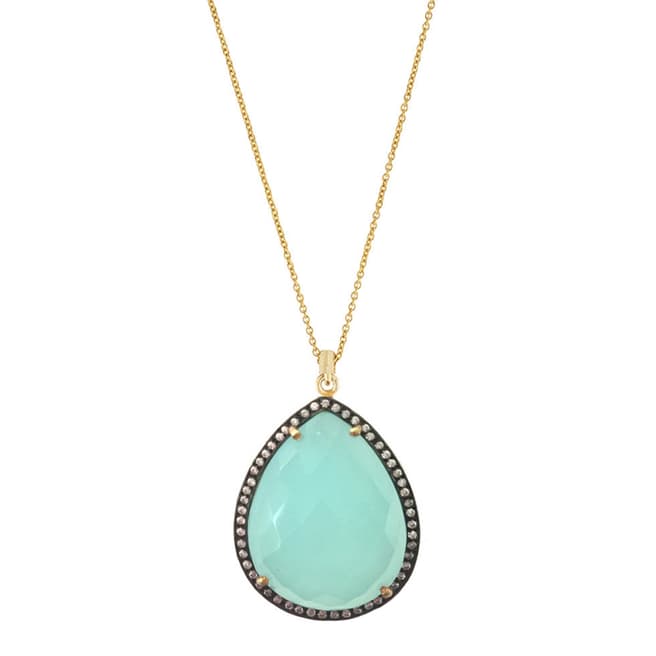 Liv Oliver Chalcedony Pear Drop Necklace