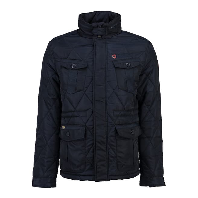 Geographical Norway Boy's Andrew Navy Quilted Coat