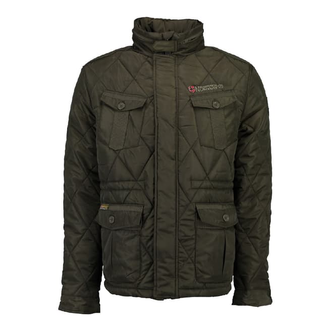 Geographical Norway Boy's Andrew Khaki Quilted Coat 