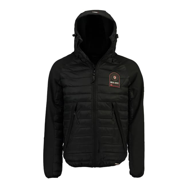 Geographical Norway Boy's Aube Black Hooded Coat