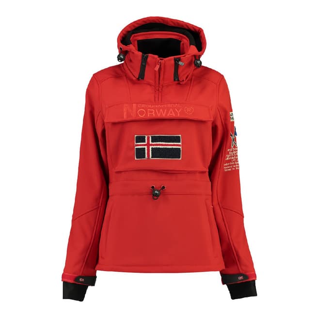 Geographical Norway Girl's Topale Red Hooded Coat