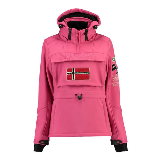 Geographical Norway Girl's Topale Flashy Pink Hooded Coat