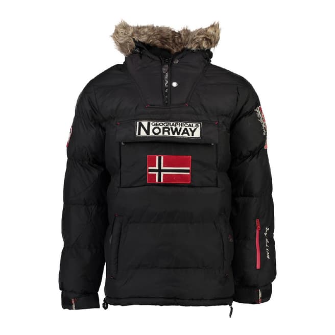 Geographical Norway Boy's Brice Black Padded Coat