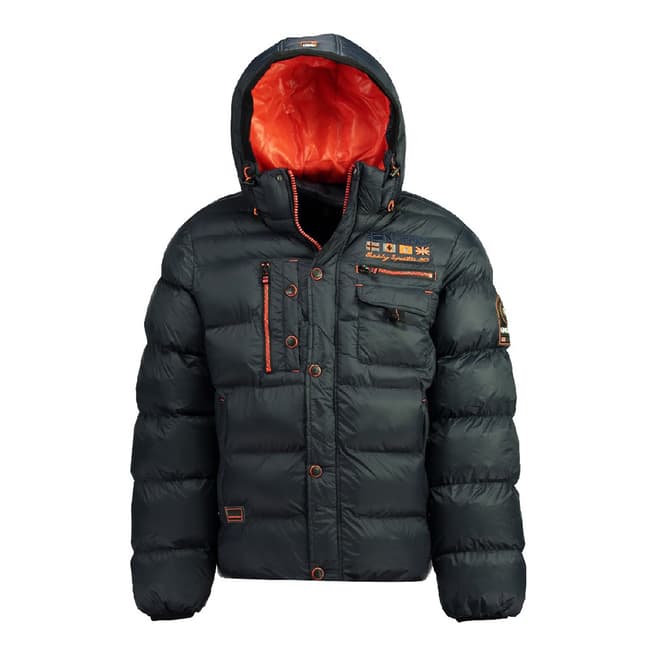 Geographical Norway Boy's Citernier Navy Hooded Coat 
