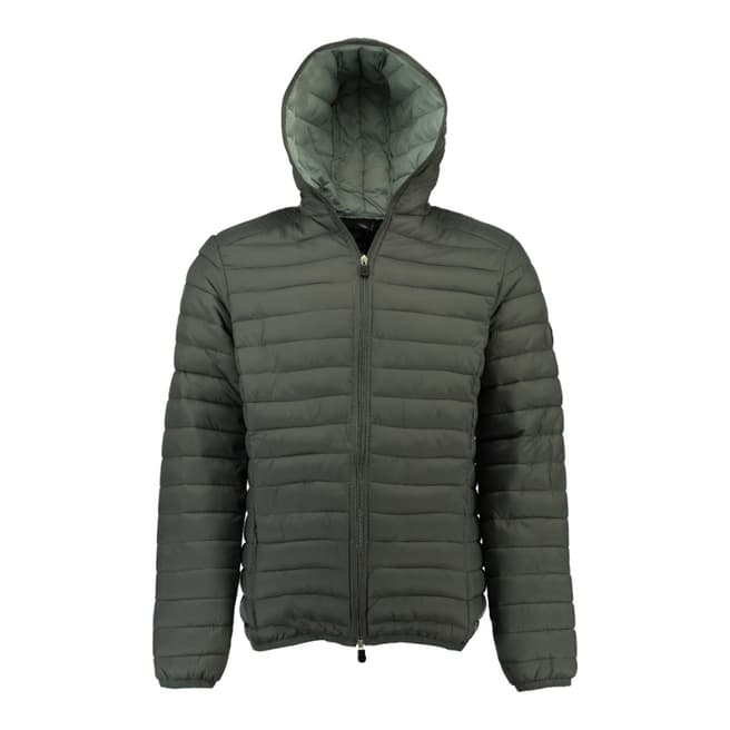 Geographical Norway Boy's Daddy Hooded Dark Grey Coat 