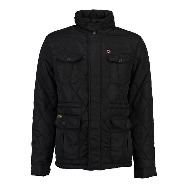 Geographical Norway Boy's Andrew Black Quilted Coat