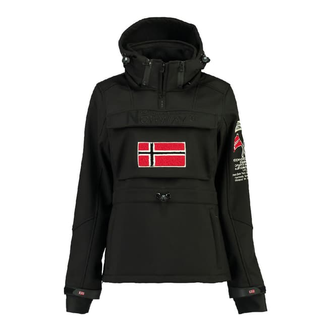 Geographical Norway Girl's Topale Black Hooded Coat