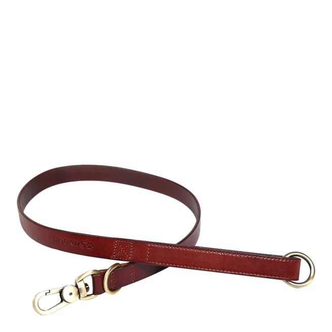 Hounds Brown Smooth Classic Leather Lead 100x2.5cm